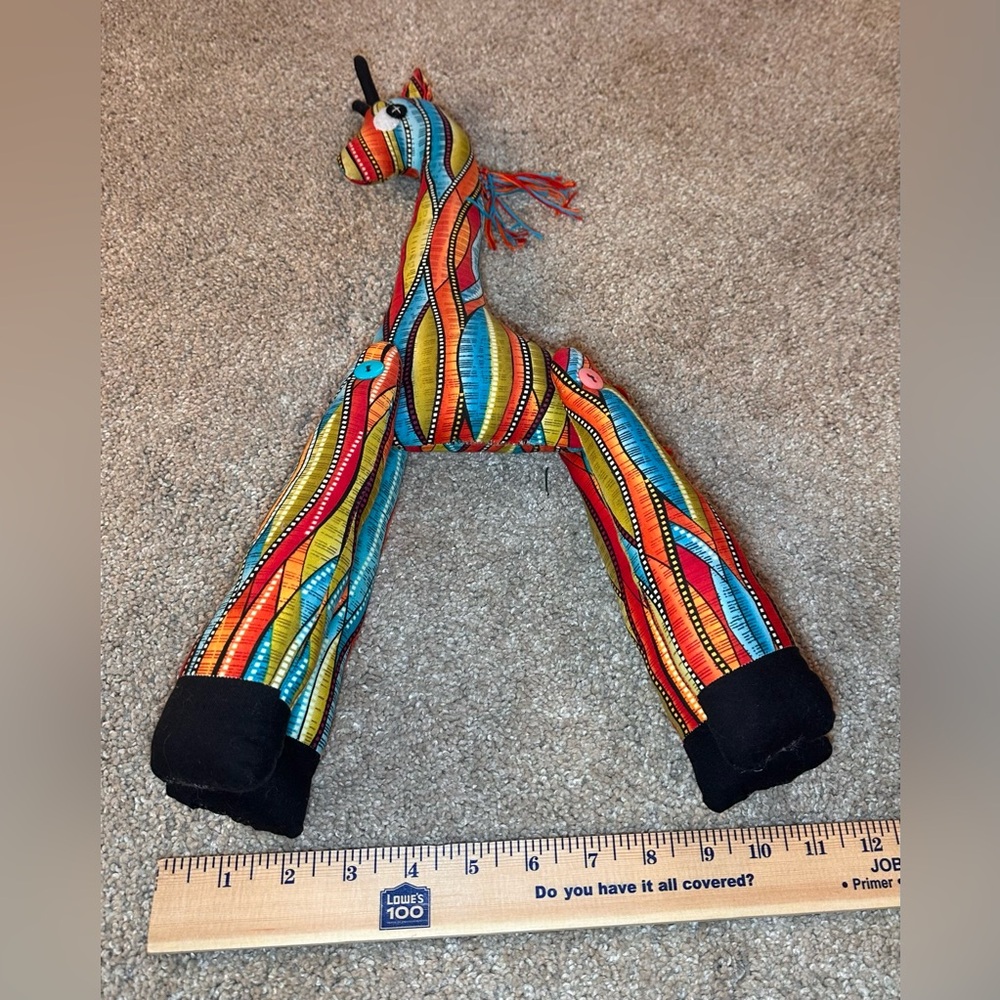 Hand Made Colorful Striped Giraffe. - Picture 7 of 9